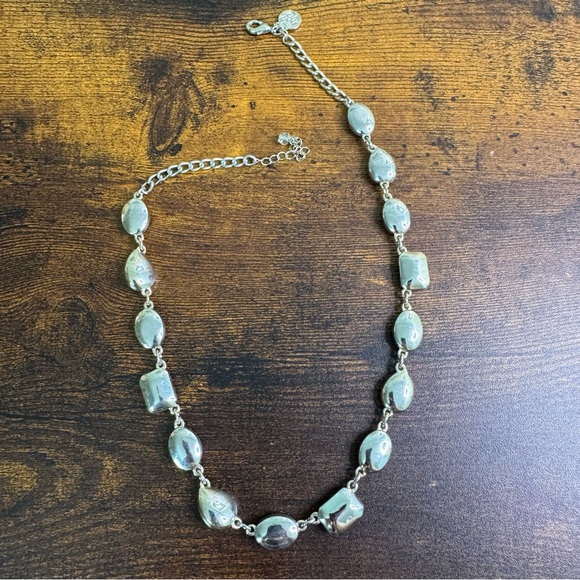 WHBM Multicolour Glass Necklace Silver Tone Spring Summer 21 Inch - Picture 4 of 11